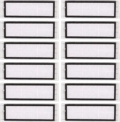 A grid of vacuum cleaner filters.