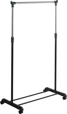 Produktbild von MSV Kleiderständer, Garderobenständer mit Leichtlaufrollen und einer Kleiderstange höhenverstellbar - 81 x 42 x 100-170 cm