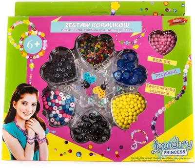 Produktbild von Perlen Set zum Auffädeln - Schmuck Bastelset für Kinder - Kreatives Armbänder Selber Machen