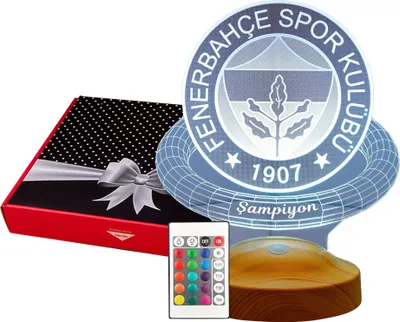 Produktbild von Geschenkelampe LED Nachttischlampe Fenerbahce Fanartikel 3D Nachtlicht Geburtstagsgeschenk