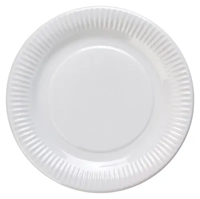 Produktbild von 2 Stück Porzellan Teller flach 23 cm rund "Pappoptik" Holst Porzellan