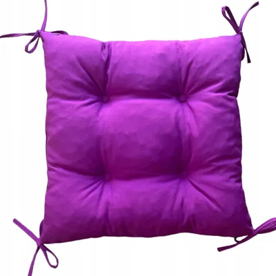 Produktbild von Hockerkissen, Quadratisches Kissen, Fuchsie, 40x40x8 cm, Küchenhockerkissen, Weiches quadratisches Hockerkissen, Stuhlkissen für Haus und Garten