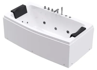 Produktbild von HOME DELUXE - Whirlpool Badewanne - NOOR - weiß mit Handbrause und Massage - ca. 173 x 80 x 84 cm I Indoor Badewanne, Spa, 2 Personen