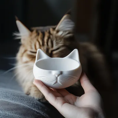 Productafbeelding van 3D-geprinte kattenbak – Komgrootte: Groot, 8 inch