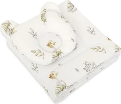 Produktbild von Teddybär-Bettdecke mit Füllung und Konturkissen - 2-teiliges Set - Gänse