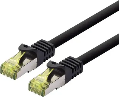 Produktbild von LOGON TCR6ASS015BL, 1,5 m, Cat6a, S/FTP (S-STP), RJ-45, RJ-45, Schwarz