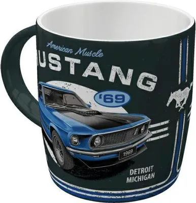 Obrázek produktu pro Nostalgic-Art - Hrnek na kávu - Ford Mustang - 1969 Mach 1 Blue