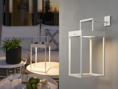 Produktbild von Konstsmide | Portofino Solar/USB-Laterne| weiß lackiertes Aluminium | 7815-250