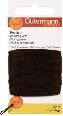 Produktbild von Gütermann Stopfgarn 20 m 100 % Baumwolle Farbe 2295 dunkelbraun