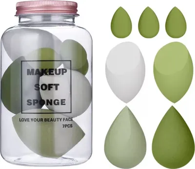Produktbild von Set mit 7 Kosmetikschwämmen AVOCADO GRÜN GB06ZEL