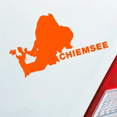 Produktbild von Auto Aufkleber Chiemsee See Deutschland Urlaub 10x6 cm Orange Sticker Heckscheibenaufkleber