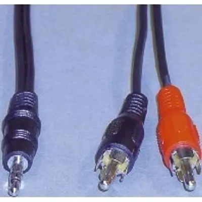 Obrázek produktu pro e+p B 113/5, 3.5mm, Samec, 2 x RCA, Samec, 5 m, Černá
