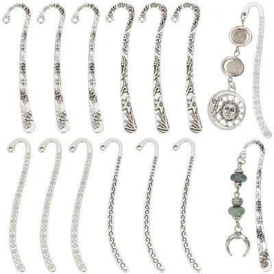 Produktbild von 32 Stück Lesezeichen aus Zinklegierung zum Basteln von Schmuck