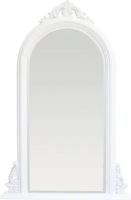Obrázok produktu pre Casa Padrino Barokové zrkadlo biele - Ručne vyrobené nástenné zrkadlo v barokovom štýle - 86 x 130 cm barokové zrkadlo do obývačky - Barokové zrkadlo do šatníka - Barokové dekoratívne doplnky