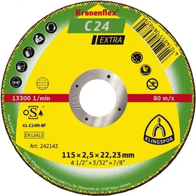 Image de Disque à tronçonner C 24 Extra 115 Mm Klingspor Kronoflex