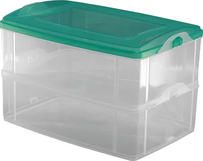 Produktbild von Aufbewahrungsbox 2x2,2L mit Deckel Grün