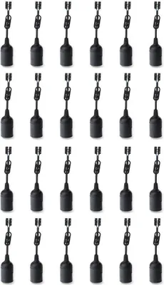 Produktbild von Baustellenfassung schwarz / weiß E27  230V max. 60Watt - Menge: 24 x schwarz