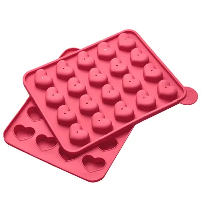 Produktbild von Lurch Flexiform Cake Pops Herz 20fach Baumwolle candy