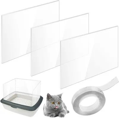 Produktbild von Kattenschutzbox 3 Stück 30x40cm: Katzenrollo mit Abdichtband, Katzenbeschutzung, Katzenaccessoire, Schutz für Katzenbox, offene Katzenboxdecke