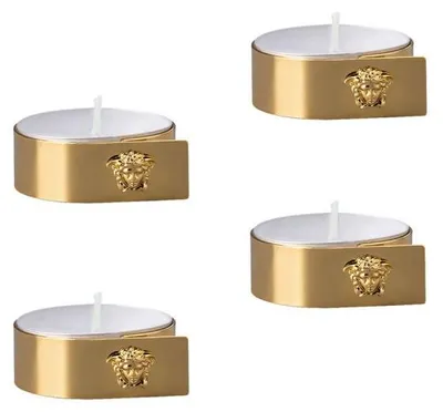 Produktbild von Rosenthal Versace Tischlichter 4er Set Medusa Gold, Metall, 69201-321643-05885