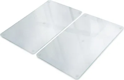 Immagine prodotto di Set da 2 pannelli per paraschizzi da cucina 30x52 cm - Paraschizzi per fornelli - Vetro di sicurezza temperato - Pannello da parete in vetro - Resistente al calore - Resistente ai graffi - Parete da cucina - Stile moderno