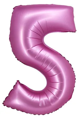 Produktbild von XL Folienballon pink matt Zahl 5