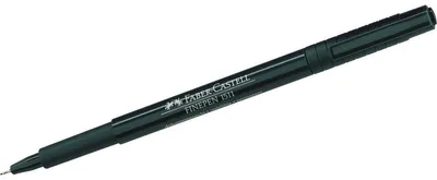 Produktbild von Faber-Castell Faserschreiber Finepen 1511, Strichstärke 0,4 mm, Schaftfarbe grün, Schreibfarbe schwarz