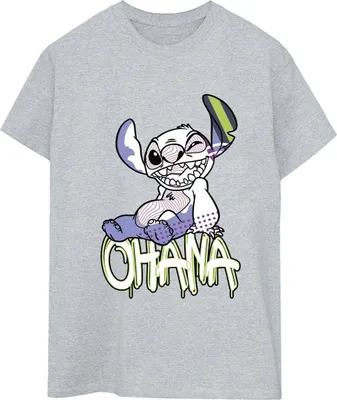 Produktbild von Disney - "Ohana" T-Shirt für Damen BI30298 (M) (Grau)