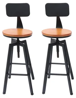 Immagine prodotto di Set di 2 sgabelli da bar - Sedie da pranzo - Sgabello - Sedia piccola - Sgabello da bar - Nero