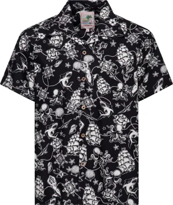 Produktbild von King Kerosin Kurzarmhemd Herren Sailor Hawaii Shirt schwarz M