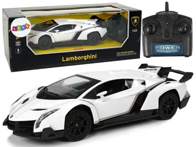 Image de Voiture de sport R/C 1:24 Lamborghini Veneno Blanc 2.4 G Lights
