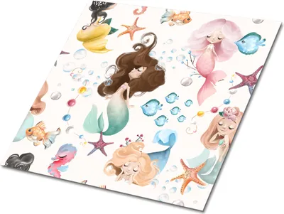 Produktbild von Selbstklebende Platten 30x30 cm Wandpaneele 9 Stück im Set Wanddeko - Kinder-Sirenenmuster