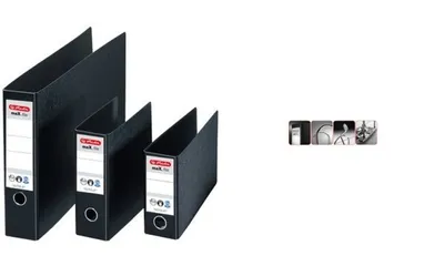 Produktbild von Herlitz Hartpappe Ordner maX.file A5 hoch Rückenbreite: 75 mm schwarz