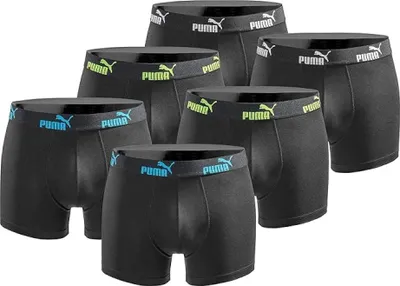 Produktbild von Puma Herren Boxershorts 6er-Pack Limited Edition - 100003547, Farbe:Schwarz, Textil:XL