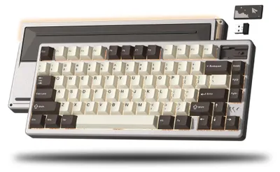Immagine prodotto di Tastiera da gioco al 75%, alluminio, layout QWERTY, connessione tri-modalità