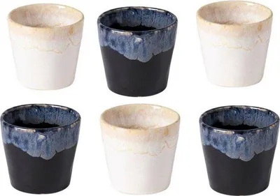 Imagen del producto de Costa Nova Grespresso, juego de 6 tazas de café espresso, diseño elegante, 90 ml