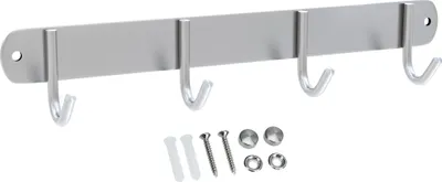 Produktbild von Intirilife Edelstahl Garderobenleiste Modell E - 4 Haken - Kleiderhaken Garderobe Hakenleiste in 5 verschiedenen Designs