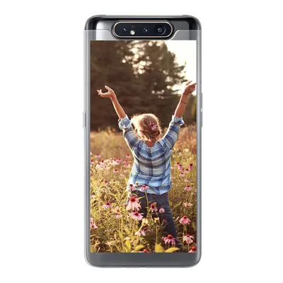Produktbild von MuchoWow® Handyhülle Schutzhülle Hülle für Samsung Galaxy A80 Frau - Blumen - Frühling Silikon Softcase Handy Hülle - Schutzdeckel
