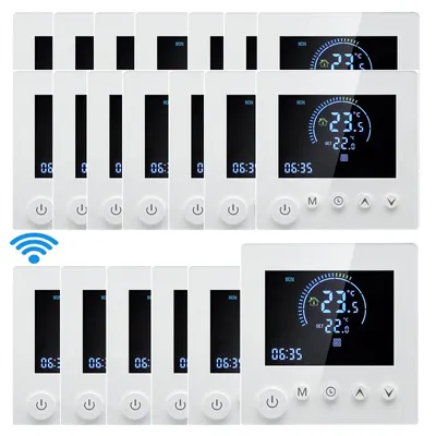 Produktbild von 20X Tuya Smart WiFi Wandthermostat, programmierbare Fernbedienung, NTC-Sensor, Digital LCD Raumthermostat Thermostat fuer 16A Elektrische Heizung Wandthermostat Unterputz Fussbodenheizung