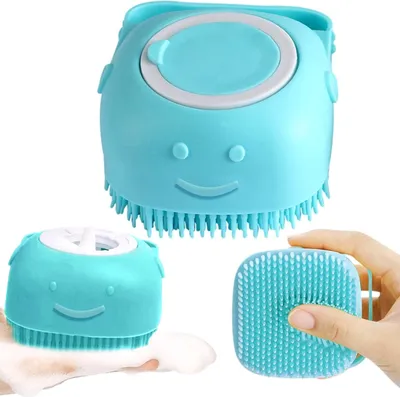 Produktbild von Silikonbürste Mit Spender Für Shampoo Und Seife