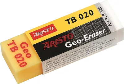 Obrázek produktu pro ARISTO AR87320 ARISTO Radiergummi Geo TB020 gelb/weiß, 1 St.