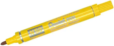 Produktbild von Permanentmarker 2mm Rundspitze gelb Packung mit 12 Stück
