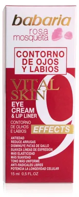 Productafbeelding van Babaria 8410412020725, Oogcrème, Vrouwen, Droge huid, Gevoelige huid, Anti-aging, Anti-rimpel, Kleurcorrectie, Versterkt de elasticiteit, Egaliserend, Verzachtend, Versterkend, Hyaluronzuur, Tube