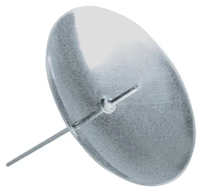 Messing Kerzenhalter zum Einstechen, 4 Stück, silber, Ø 60 mm