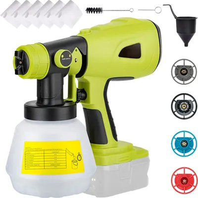 Obrázek produktu pro Akumulátorový stříkací přístroj jako náhrada za DEWALT, RYOBI 20V Max akumulátor, elektrický stříkací přístroj s 1000 ml nádobou (akumulátor není součástí dodávky)