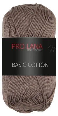 Zdjęcie produktu dla Pro Lana BASIC Bawełna – przędza bawełniana 50 g, idealna na ubrania, zabawki i akcesoria, 125 m, kolor 018 – delikatny brąz