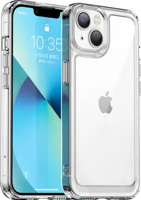 Image de Coque pour iPhone 14 transparente, coque de protection antichoc en silicone TPU Transparent