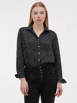 Produktbild von Orsay Schwarze gemusterte Damenbluse 40