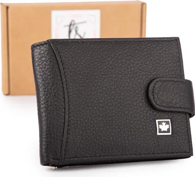 Produktbild von WILD Things Only Herren Geldbörse Echtleder RFID Druckknopf Schwarz