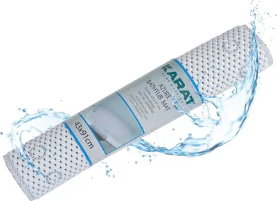 Zdjęcie produktu dla Mata do kąpieli Azure antypoślizgowa mata z miękkiej pianki z przyssawkami 43 x 91 cm biała